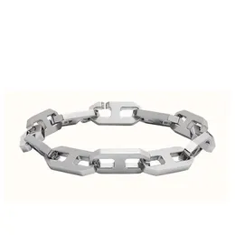 Maillon H Big Bracelet for Woman Designer for Man Cain Plated 18K T0P أعلى مواد مضادة للمجوهرات هدية فاخرة لصديقتها مع Box 020