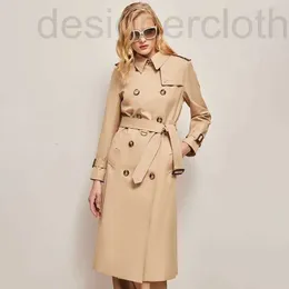 Women's Trench Coat Designer Luxury Designer Women's Trench Coat Original Burr Fashion Classic English Beige White Jacket Top Casual With Belt O4P3