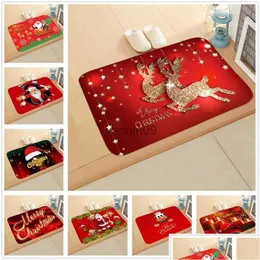 Christmas Decorations Mat Outdoor Carpet Doormat Santa Ornament For Home Xmas 2023 Navidad Noel 2024 Year Gifts Drop Delivery Garden Dhz5P