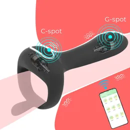 Cockrings With Bluetooth Vibrators Penis Ring For Men 18 Cock Enlargement Extender Delay Exerciser Women Vaginal Anal Plug Sex Toys Couple 231124