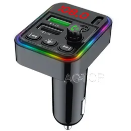 F19 Car MP3 Player FM Transmitter with Quick Charger Dual USB Type C and Fast Charging Bluetooth 5.0 Audio FM Modulator