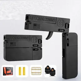 LifeCard القابلة للطي لعبة مسدس لعبة مسدس لعبة البندقية مع نموذج إطلاق النار من سبيكة الرصاص للبالغين الأولاد هدايا أفضل جودة