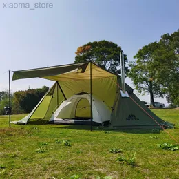 الخيام والملاجئ خيمة التخييم في الهواء الطلق مع موقد جاك كبير مساحة 4 موسم خيمة الشمس مأوى المظوقة لصيد التخييم العائلي الصيد