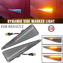 Renault Megane II BM CM LM KM 2002 2003 2004 2005 2006 2007 2008 동적 LED 표시기 측면 마커 신호 라이트 액세서리