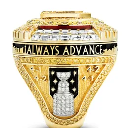 Com pedras laterais 2022 2023 Golden Knights Stanley Cup Team Champions Championship Ring Caixa de exibição de madeira Lembrança Homens Fan Gift Drop Dhr4Q