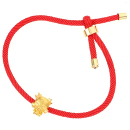 Charm Bracelets Red Bracelet Chinese Zodiac Dragon Protection Women Jewelry Alloy Thread Miss