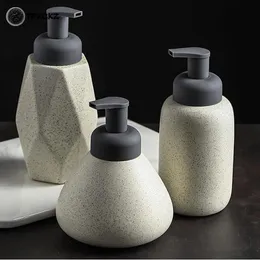 Liquid Soap Dispenser Ceramic Foam Portable Shampo Conditioner Body Wash Lotion Hand Sanitizer Pump Bottle Bad Bad Tillbehör 230425