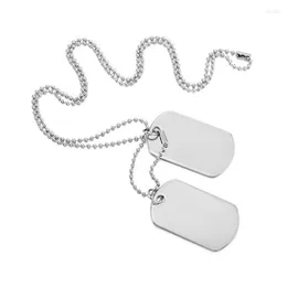 Anhänger Halsketten Herren Schmuck Erkennungsmarke Edelstahl Anhänger Militär Armee ID Zubehör für Geschenk