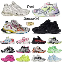 Women Men pars Track Runner Sneakers 7.0 Designer Casual Buty platforma marka Graffiti White Black Dekonstrukcja Dekonstrukcja transmisji Trains Trener Runner 7 Tess S.Gomma