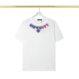 파리 23FW 넥 칫솔 자수 티 스케이트 보드 남자 티셔츠 여자 거리 캐주얼 코튼 티셔츠