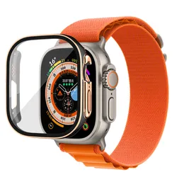 Apple watch 용 스마트 워치 울트라 시리즈 8 49mm iWatch 마린 스트랩 스마트 워치 스포츠 시계 무선 충전 스트랩 박스 보호 커버 케이스