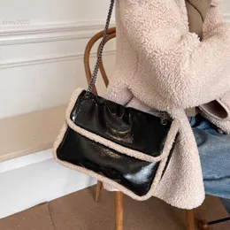 Bolsos de hombro de marca Totes para mujer, bolso de mensajero de lana de cordero de alta calidad, monederos bonitos y bolso de mano, bolso cruzado de diseñador, bolso de lujo