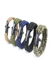 Survival Bracelets Paracord Parachute Camping Bracelet Stainless Buckle Escape Mix color Bracelet wristband DHL Fast 8667819