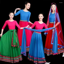 Stage Wear Tibetan Performance Clothing Spring Mongolian Dance Long Skirt Big Swing Professional Practice Clothes