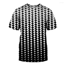 Magliette da uomo Camicia in bianco e nero Abbigliamento Moda Vortex Stampa T-shirt 3d Uomo Donna Streetwear Cose divertenti Top oversize