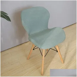 Cadeira cobre Jhwarmo Elastic Home Dining Er Almofada Integrada Encosto Simples Escritório Estilo Minimalista Stool 220 Drop Delivery Garde Oteyo