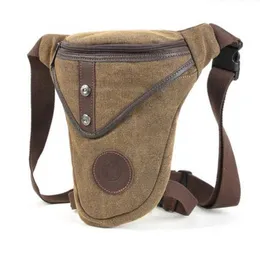 Waist Bags Men Drop Leg Bag Riding Nylon/Canvas Military Motorcycle Design Shoulder Crossbody Male Hip Bum Belt Thigh Fanny Pack