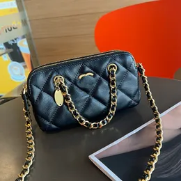 Mini uzun kadın fermuarlı tasarımcı cüzdan klasik portatif retro crossbody tasarımcı çanta zincir altın donanım lüks el çantası para çanta kartı tutucu sacoche 20cm
