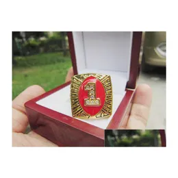 Cluster Rings 1997 Nebraska Cornhuskers National Champions Team Championship Ring مع Wooden Display Box Case Men Fan Gift Wholesale DH8XL
