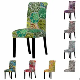 Chair Covers Bohemia Spandex Stretch Chair Er Wedding Party Protector Removable Washable Sliper Dining Room Seat Ers Drop Delivery Hom Dhnyw