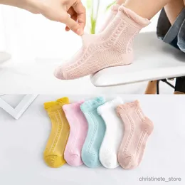 Çocuk SOCKS 5 FAARS/LOT 2-9y Bebek Çorap Yaz Pamuk Jacquard İnce Çocuk Çoraplar Sold Renkli Kızlar Mesh Sevimli Yenidoğan Boy Toddler Socks Baby