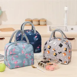 Fashion Pattern Cooler Lunch Bag Isolierte Thermal Food Portable Lunch Box Functional Food Picknick Lunch Bags für Frauen Kinder K0702