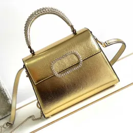 Diamond Handle designer bags women luxurys handbags Metal Chain Shoulder Bag Messenger Bag Large Capacity lady Flip Bag handBag 230420