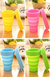 BPA Tumblers Disposable Silicone Collapsible Travel Cups Portable Folding Camping Cup With Lids9933373