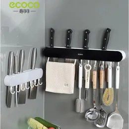 Dish Racks Ecoco Knife holder wall mounted kitchen supplies knife chopstick cage integrated storage rack multifunctional kitchen storage 231124