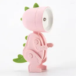 Bordslampor 2023 Creative Child Gift High Quality Reading Light Wholesale Night Foldbar Mini Dinosaur Cartoon Lamp