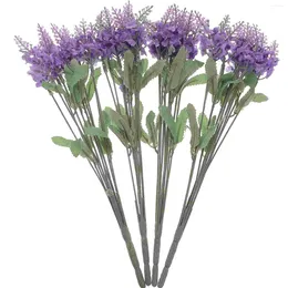 Декоративные цветы 4 шва в свадебном столовом декор лаванда фиолетовые украшения Pograph