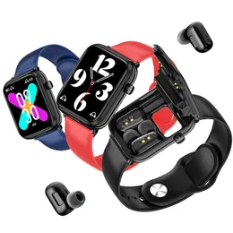 Smart Watch X5 TWS Bluetooth Earuds 2 i 1 trådlösa hörlurar hjärtfrekvens vattentät samtal musik sport mode smartur