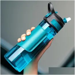 Water Bottles Uzspace 500/700Ml Sport Bottle With St Portable Leakproof Shaker Outdoor Travel Plastic Ecofriendly Bpa Drop Delivery Dhgqf