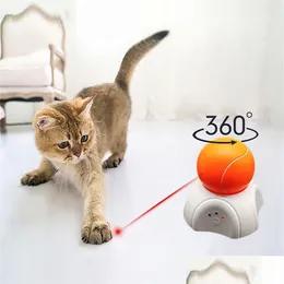 Cat Toys Smart Electric Matic obrotowy laser 360 stopni Droczynienie Pet Kitten Interactive Electronic Ball dla S 220510 Dostawa Drop Ho OT5QM