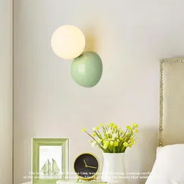 Lâmpadas de parede modernas quarto fofo quarto pequeno lâmpada nórdica sala