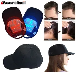 Cabeça massageador led luz vermelha infravermelho cabelo boné para recrescimento anti perda relaxar chapéu de cuidados do couro cabeludo com e azul 660nm 850nm 231123