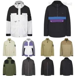 2023Дизайнерская мужская техническая куртка, весна-осень, ветровка, модная спортивная ветровка с карманами и капюшоном, повседневная молния, уличные куртки, одежда