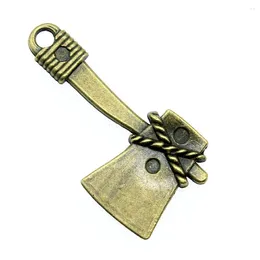 Charms 4st 40mm Axe Pendant DIY smyckesfynd antika bronspläterade