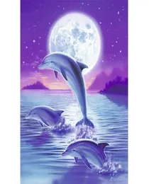 5D DIY Diamond Painting Full Square Diamond Embroidery Dolphin Pictures Of Rhinestones Animal Cross Stitch Home Decor1935739