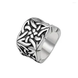 Anéis de casamento fêmea geométrica vintage para mulheres clássicas de cor prata em aço inoxidável jóias de jóias produtos de tendência 2023 DropShippimg