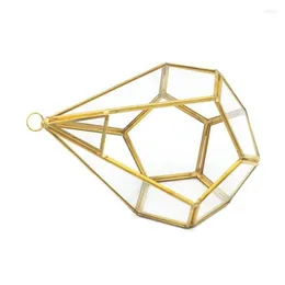 Jewelry Pouches Artistic Wall Tears Shape Diamond Geometric Polyhedron Air Plant Holder Desk