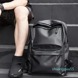 حقيبة الظهر غير الرسمية للأكياس المدرسية للمدرسة المحمول رجال جلود سفر أعمال سوداء مصمم أسود موشيلا فيث