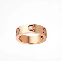 Кольца кольца Love Designer Jewelry Jewelry Rose Gold Серебряное покрытие титановой сталь с Diamond Fashion Street Hip Hop Casual Pare Классическое дизайнерское кольцо для женщин 999