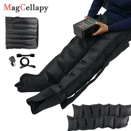 Massaggiatori per gambe Sistema di massaggio a compressione d'aria a 6 camere Massaggiatore per tutto il corpo Pompa di compressione per recupero stivali e macchina per massaggio alle gambe 230425