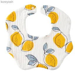 Bibs Burp Bezleri Kangobaby # My Yumuşak Yaşam # 6 Katmanlar Pamuk Muslin Petal Bib Bebek Tükürük Havlusu Yenidoğan Yenidoğan 360 Derece Döndür