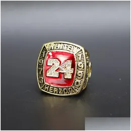 Cluster Rings Hall Of Fame Baseball 1973 1990 24 Whitey Herzog Team Champions Championship Ring With Wooden Display Box Souvenir Men F Dha69