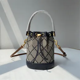 T mono gram bucket bags designer womens tory shoulder bags buckets bag fashion brand canvas handbags 65HX#