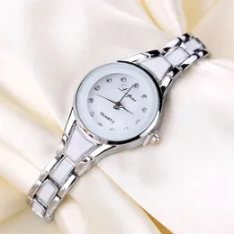 손목 시계 여성 고급 로즈 골드 실버 팔찌 손목 시계 숙녀 합금 간단한 캐주얼 쿼츠 시계 시계