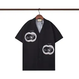 Yaz Hawaii Lüks Tasarımcı Gömlekler Erkek Moda Geometrik Baskı Bowling Shirt Hawaii Çiçek Gündelik Gömlek Erkek İnce Fit Kısa Kollu Çeşitlilik M-3XL LL