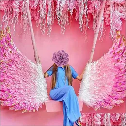 Inne imprezy imprezowe dostarcza inne imprezy imprezowe dostawy dostosowane do kreatywnych huśtawek Dekoracje duże różowe skrzydła anioła Śliczne Pogogę SH Dhoby